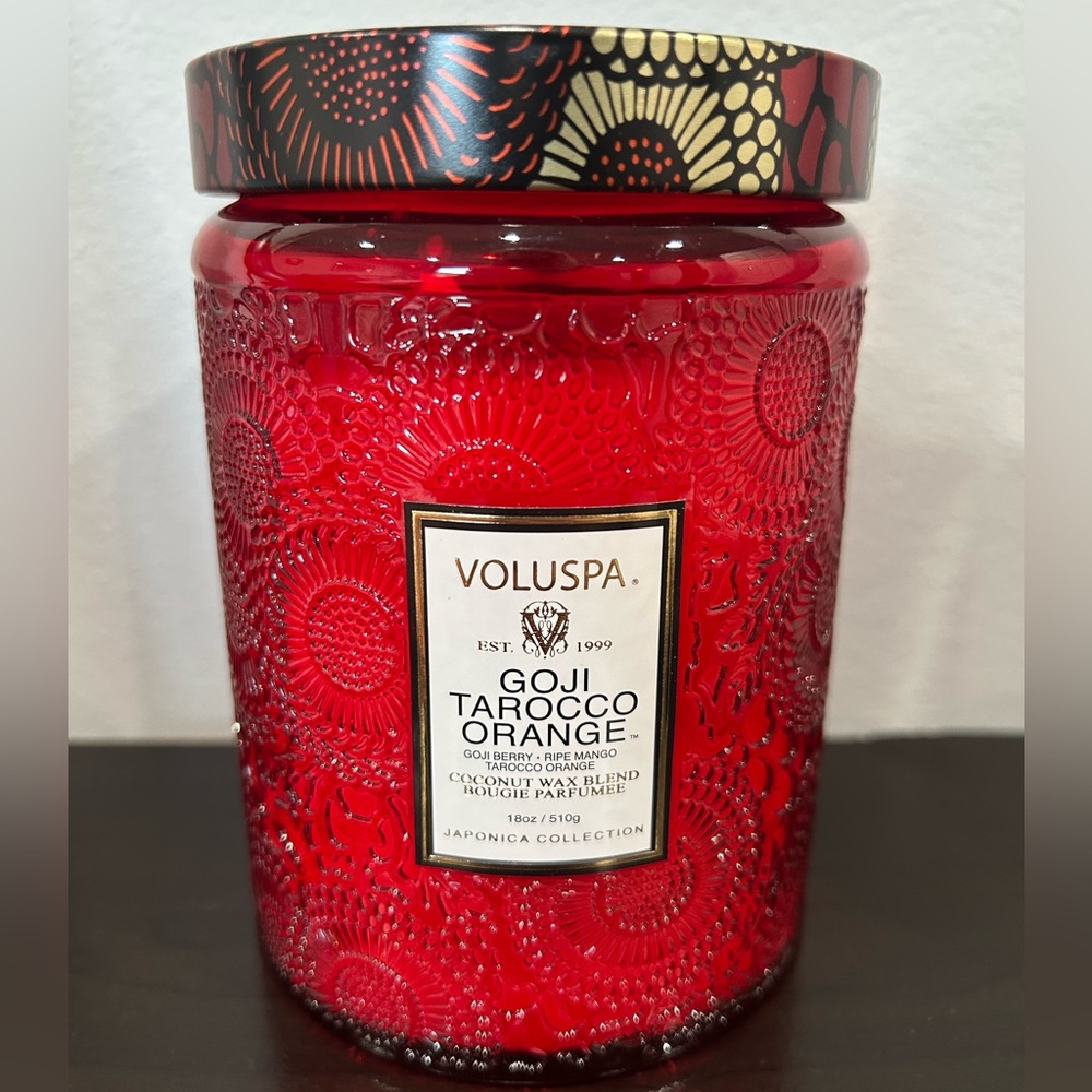 Voluspa Goji Tarocco Orange Large Candle Jar 18 oz New No Box
